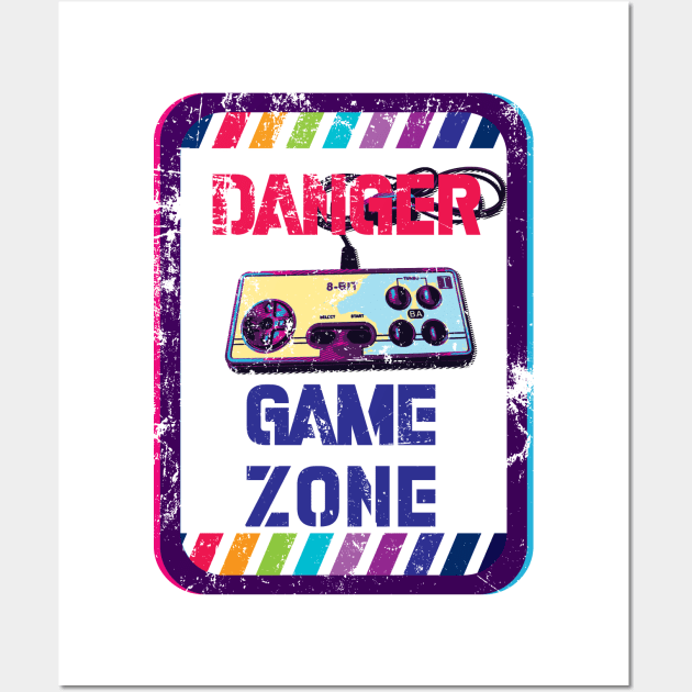 danger zone game Wall Art by ANIMEPEDIA